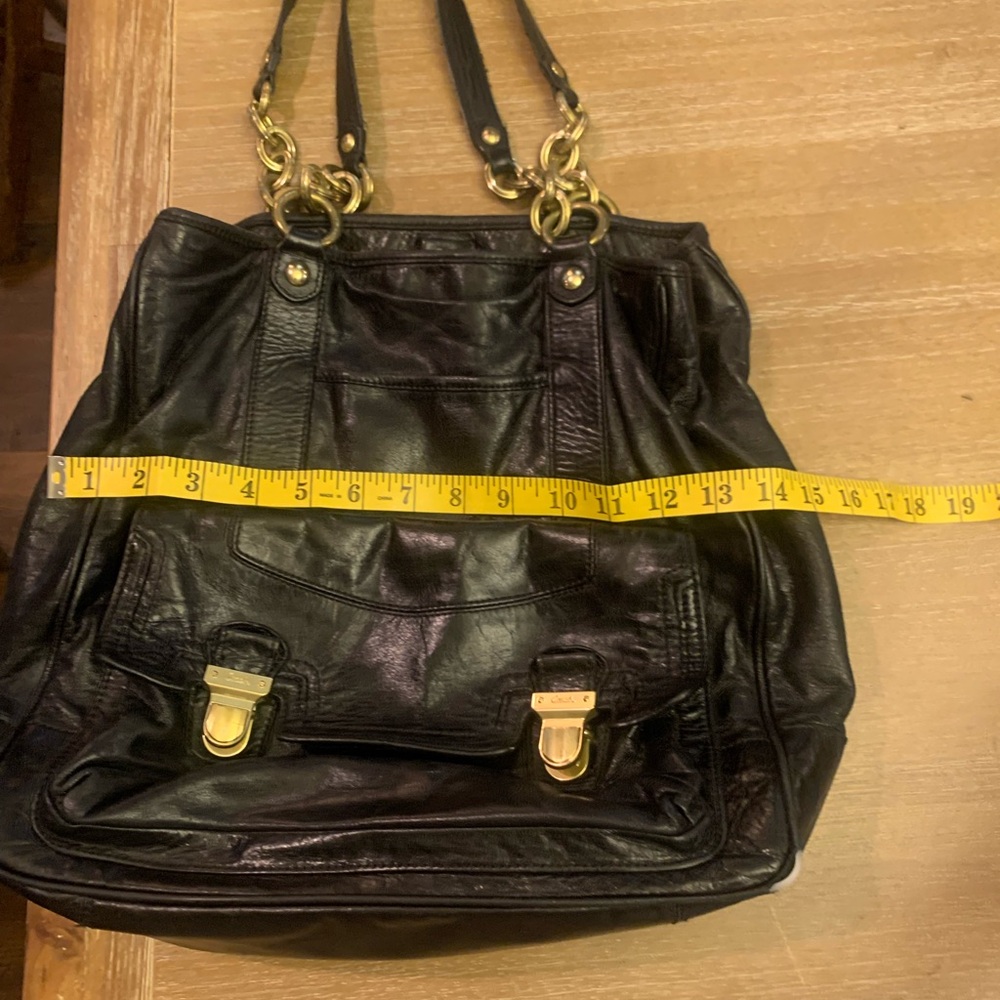 Black  Poppy Coach Camelia Bag - Picture 12 of 13
